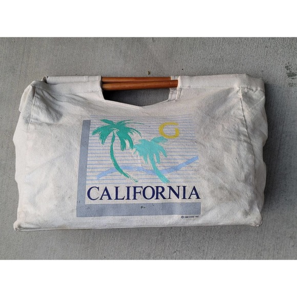 Vtg 1986 California Tote Beach Bag - Picture 3 of 8